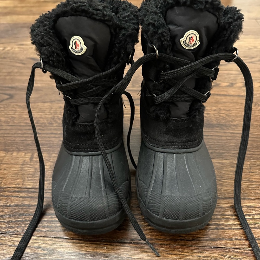 Moncler Black Fur-Lined Boots